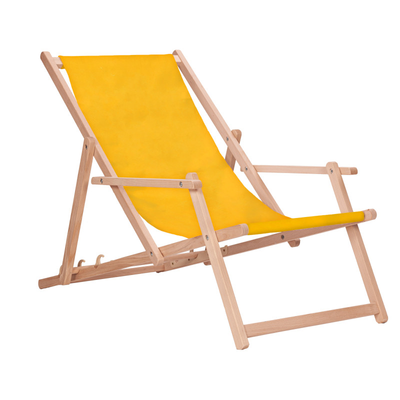 Leżak drewniany z Podłokietnikiem Bordowy Leżak drewniany z Podłokietnikiem Bordowy