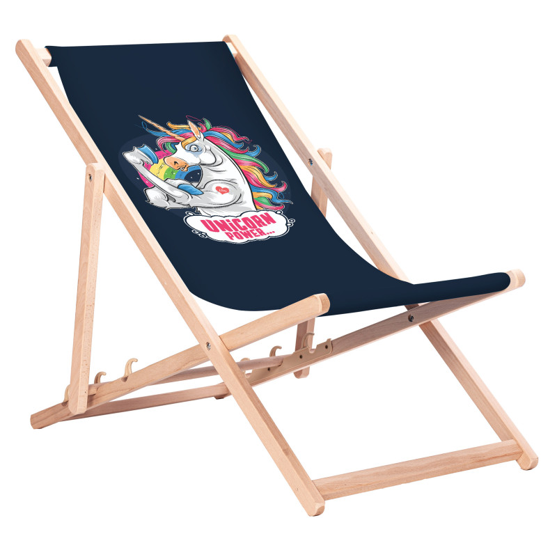 Leżak drewniany unicorn power Leżak drewniany unicorn power