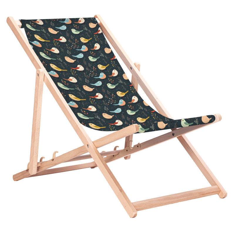 Leżak drewniany ptaszki Leżak drewniany ptaszki