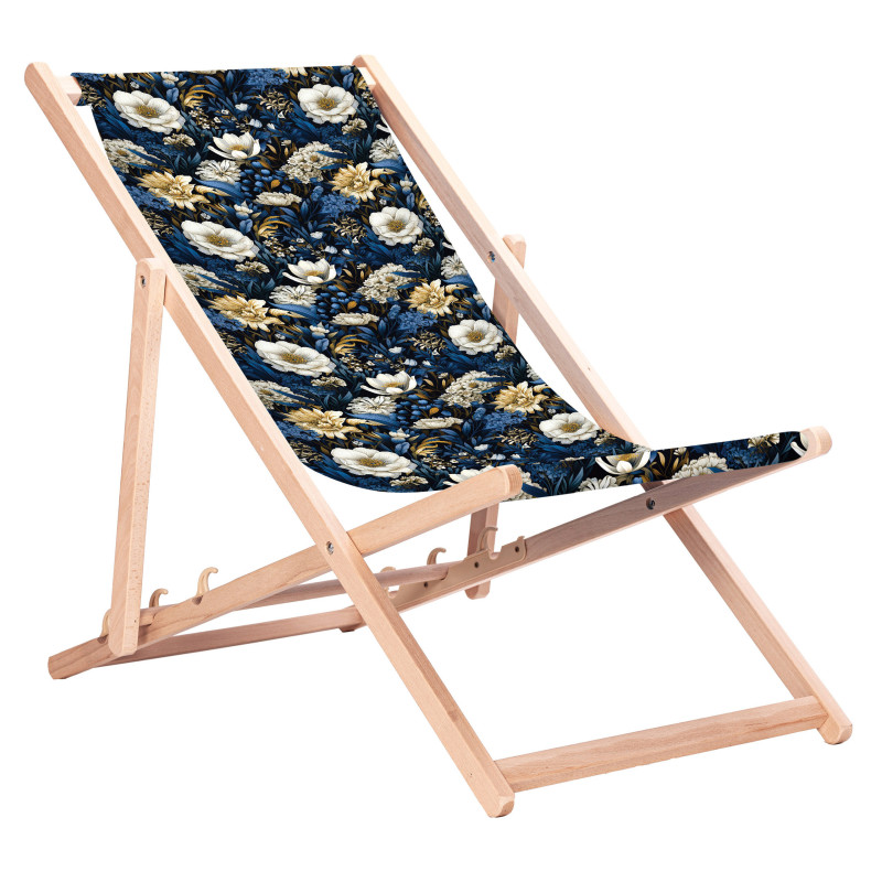 Leżak drewniany kwiaty Leżak drewniany kwiaty